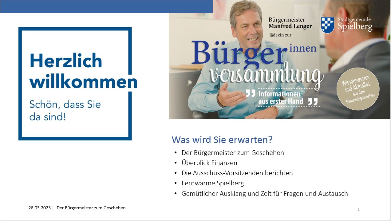 Stadtgemeinde Spielberg Bürgerversammlung 2023