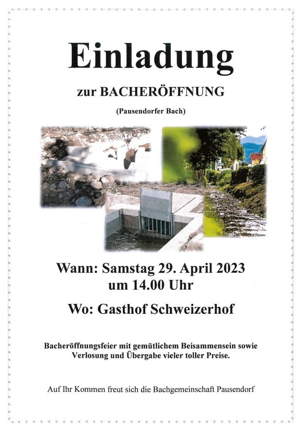 Bachfest der Bachgemeinschaft Pausendorf